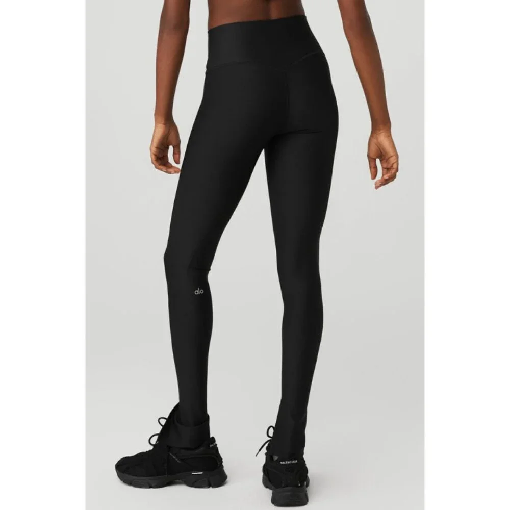 Alo High-Waist Airlift Elongated Leggings Black Hi-Rise Tights Pant V-Back Align